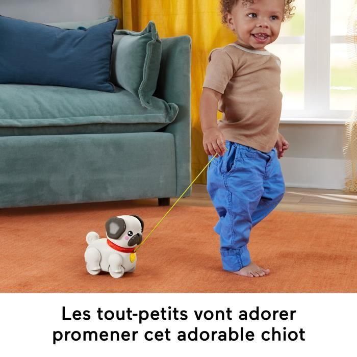 Perro de paseos perrito pug fisher-price. mueve las orejas las patas y emite sonidos de ladridos. 2