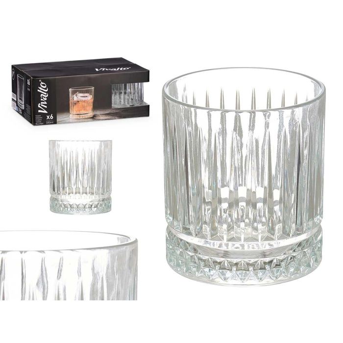 Vivalto Vaso de Whisky con Pie de Cristal, Transparente, Capacidad 330 ml, Dimensiones 8.1x9.1x8.1 cm (48 Unidades) Vivalto Vaso de Whisky con Pie de Cristal, Transparente, Capacidad 330 ml, Dimensiones 8.1x9.1x8.1 cm (48 Unidades)