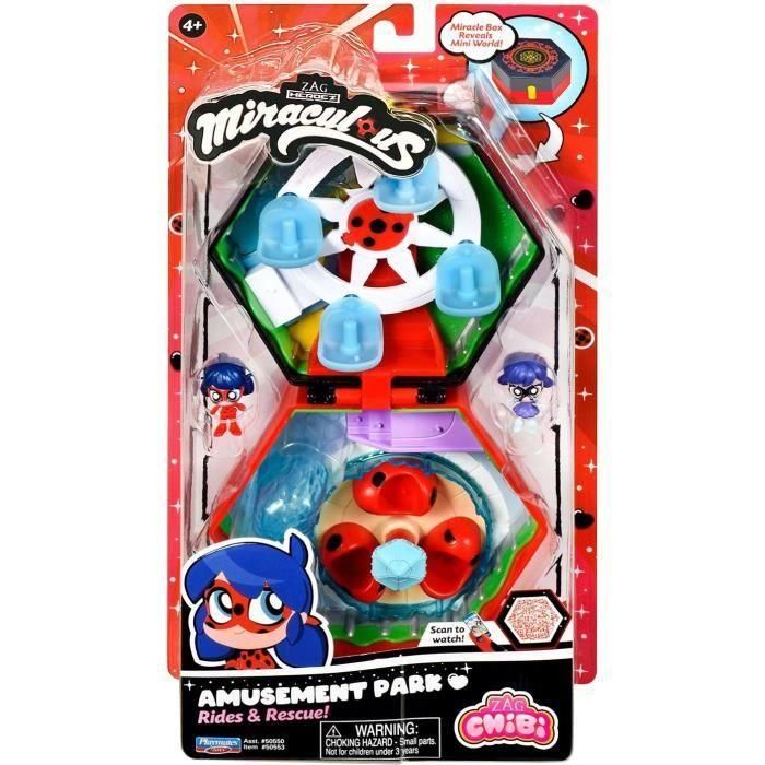 BANDAI - Miraculous Ladybug - Parque de atracciones Chibi Mini Universe - Minifiguras de Marinette y Climatika incluidas - P50553 1 BANDAI - Miraculous Ladybug - Parque de atracciones Chibi Mini Universe - Minifiguras de Marinette y Climatika incluidas - P50553 1