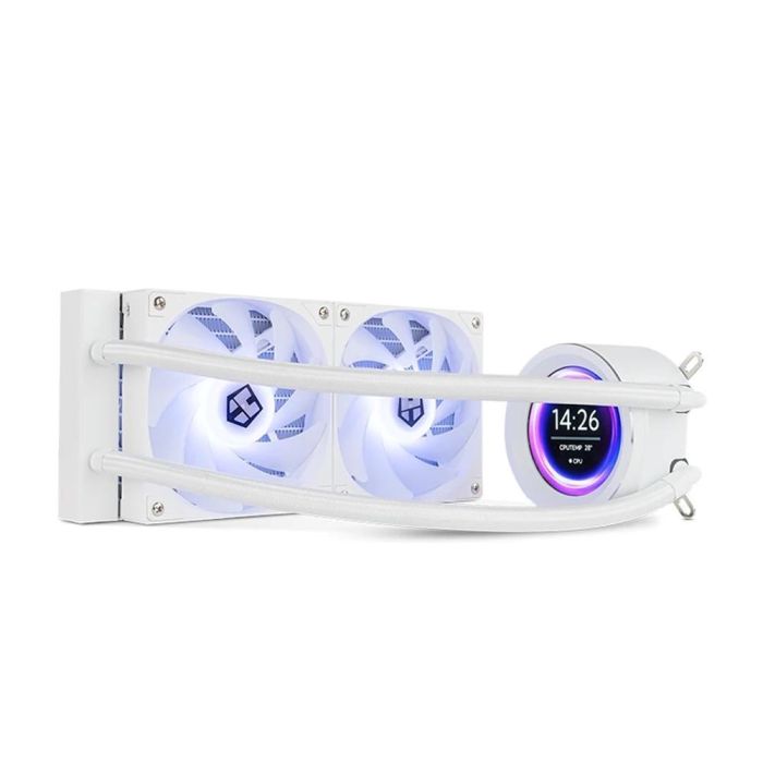 Nox Sistema de Refrigeración Líquida X-240 LCD 240mm Blanco con Pantalla LCD 1