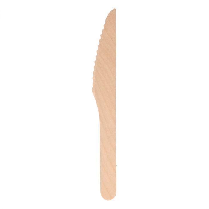 Cuchillo Madera 16 cm Marrón -100U- Cuchillo Madera 16 cm Marrón -100U-