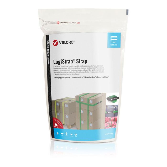 Correa logistrap, amarilla, pack 2 unidades, 50mm x 6m 1 Correa logistrap, amarilla, pack 2 unidades, 50mm x 6m 1