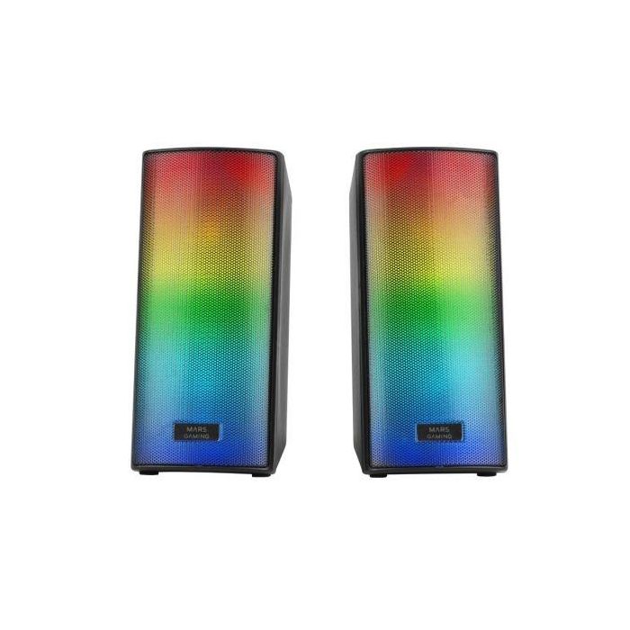 Mars Gaming Altavoces MSRGB2 15W 2.0 Bluetooth USB AUX RGB Negros 0 Mars Gaming Altavoces MSRGB2 15W 2.0 Bluetooth USB AUX RGB Negros 0