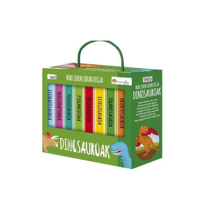 Mi Primera Biblioteca Sassi Manolito Books Dinosauroak - Euskera (8 Libros De 10 Pag.) (+2 Años)