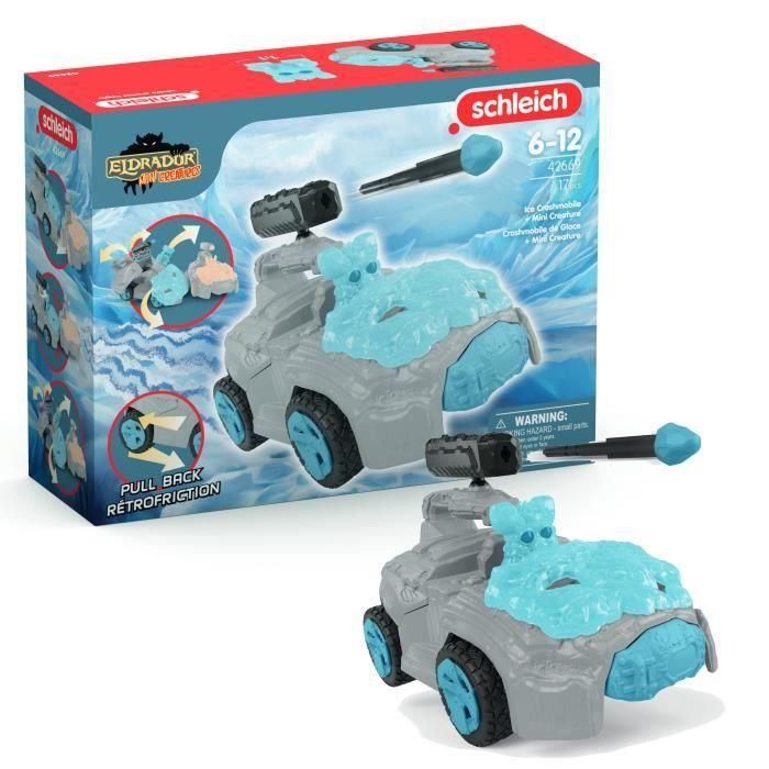 SCHLEICH - 42669 ELDRADOR CREATURES Ice Crashmobile con Mini Creature - Set de coches con figura fantástica