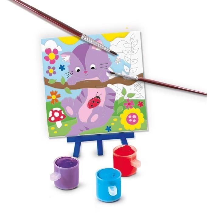 Ses Creative SES8710341147877 - Pintura por números sobre lienzo - 3 mascotas 2