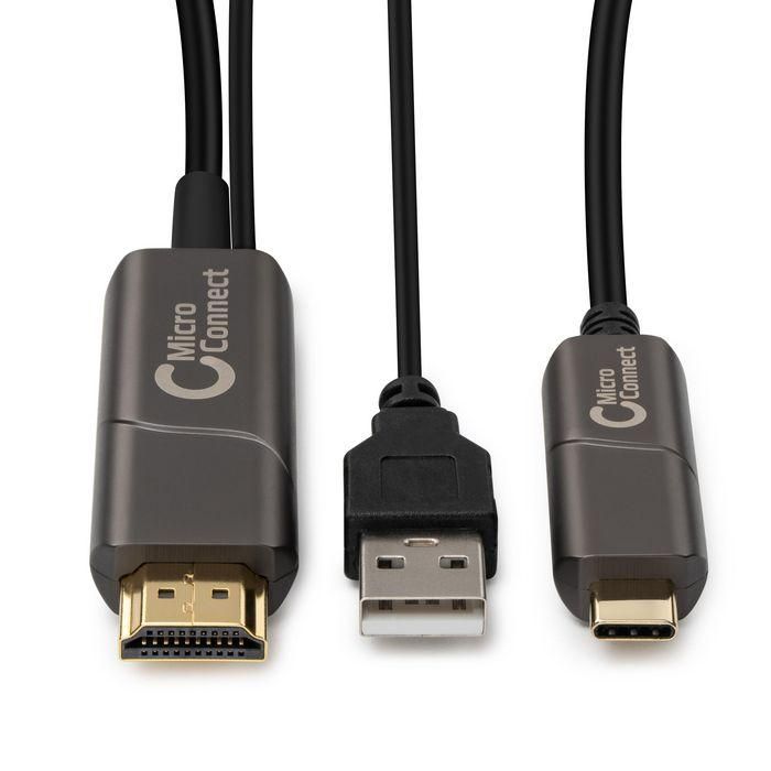 MicroConnect Premium USB-C HDMI fiber cable 30m 1 MicroConnect Premium USB-C HDMI fiber cable 30m 1