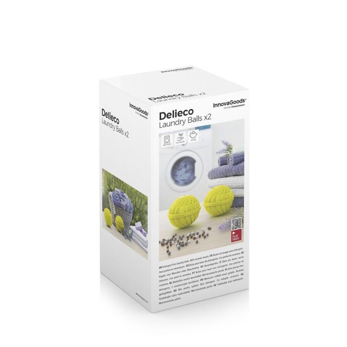 Bolas para Lavar la Ropa sin Detergente Delieco InnovaGoods Pack de 2 uds 1 Bolas para Lavar la Ropa sin Detergente Delieco InnovaGoods Pack de 2 uds 1