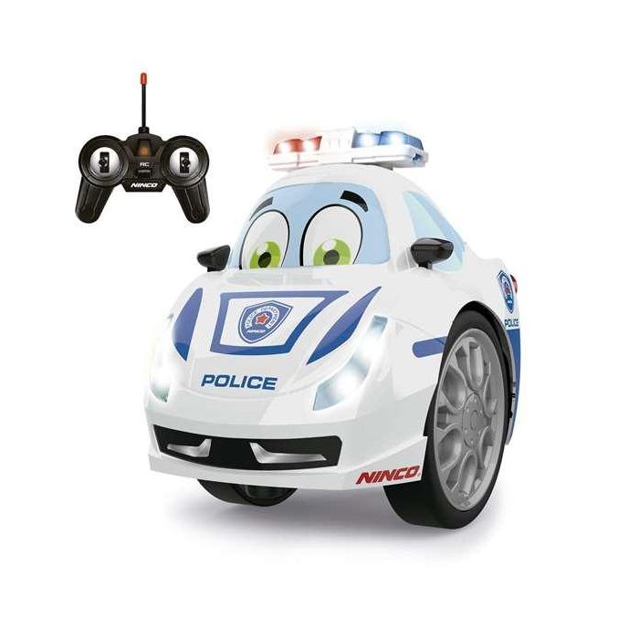 Coche radio control dual police. pre-escolar con luces y sonido. realiza acrobacias 360º. emisora de 27mhz. 13x11x10 cm 1 Coche radio control dual police. pre-escolar con luces y sonido. realiza acrobacias 360º. emisora de 27mhz. 13x11x10 cm 1