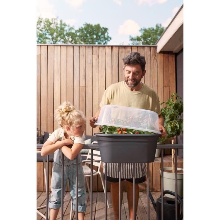ELHO - Gb Balconniere Set De Cult 55 - Living Black - L 55 x A 28,5 x A 25 cm - Balcón - 100% reciclado 3 ELHO - Gb Balconniere Set De Cult 55 - Living Black - L 55 x A 28,5 x A 25 cm - Balcón - 100% reciclado 3