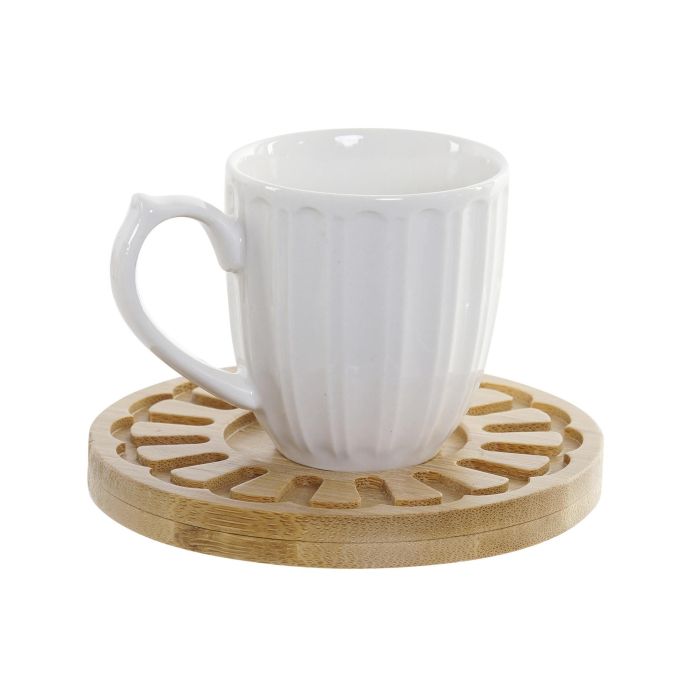 Cafe Basicos DKD Home Decor Blanco 18 x 22 x 18 cm Set de 6 (2 Unidades) 1 Cafe Basicos DKD Home Decor Blanco 18 x 22 x 18 cm Set de 6 (2 Unidades) 1