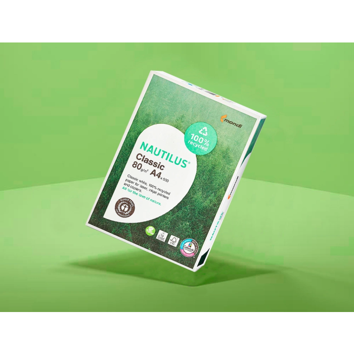 Nautilus Papel Multifuncion Din A4 80 Gramos Blanco 500 Hojas 100% Reciclado 4