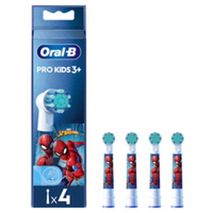 Recambio para Cepillo de Dientes Eléctrico Oral-B EB10 4 FFS SPIDERMAN (4 Unidades) 4 Recambio para Cepillo de Dientes Eléctrico Oral-B EB10 4 FFS SPIDERMAN (4 Unidades) 4
