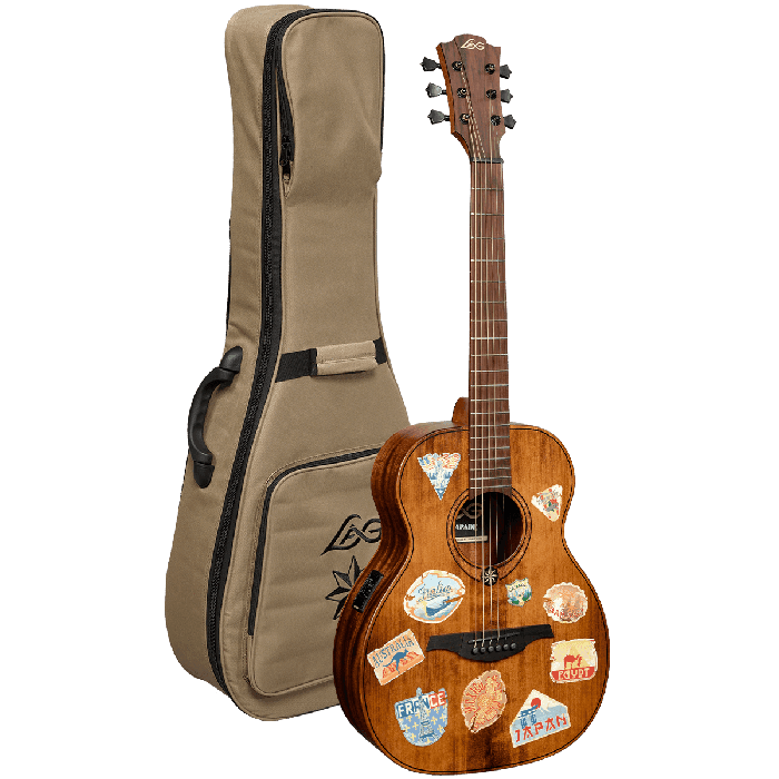 LAG Guitarra Acústica Escapade Globe Trotter Electro Lag Travel Natural Satinado 3