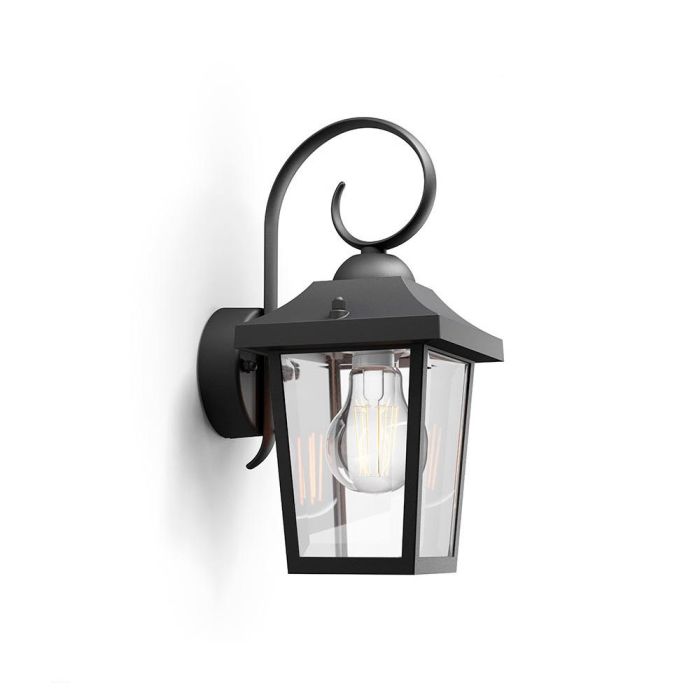 Philips Buzzard Aplique Exterior E27 Negro IP44 Aluminio para Pared, Max. 60W, Luz Hacia Abajo (Bombilla No Incluida) 0 Philips Buzzard Aplique Exterior E27 Negro IP44 Aluminio para Pared, Max. 60W, Luz Hacia Abajo (Bombilla No Incluida) 0