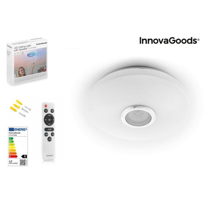 Inde Lámpara LED de techo con altavoz Lumavox Innovago, 30 x 30 x 5 cm (4 Unidades) 0 Inde Lámpara LED de techo con altavoz Lumavox Innovago, 30 x 30 x 5 cm (4 Unidades) 0