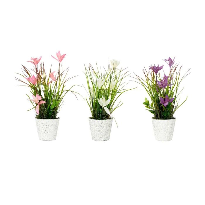 Maceta Envejecida Con Flores Surtidos Colores Ibergarden 22X37CM (12 Unidades) 1 Maceta Envejecida Con Flores Surtidos Colores Ibergarden 22X37CM (12 Unidades) 1