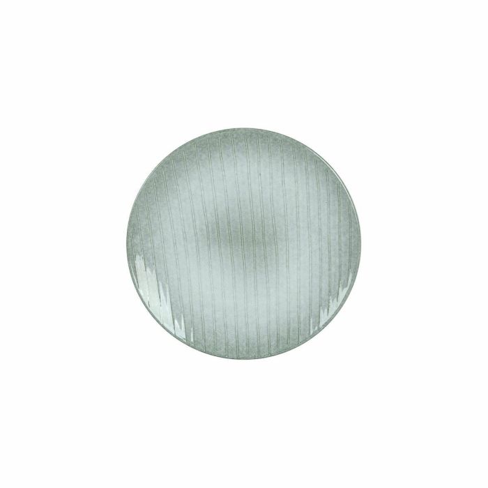 Plato Llano DKD Home Decor Verde Gres (20 x 20 x 2,5 cm)