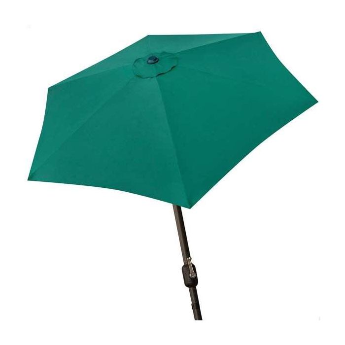 Parasol 300 cm con chimenea y mástil de aluminio 4,8 cm color verde Parasol 300 cm con chimenea y mástil de aluminio 4,8 cm color verde