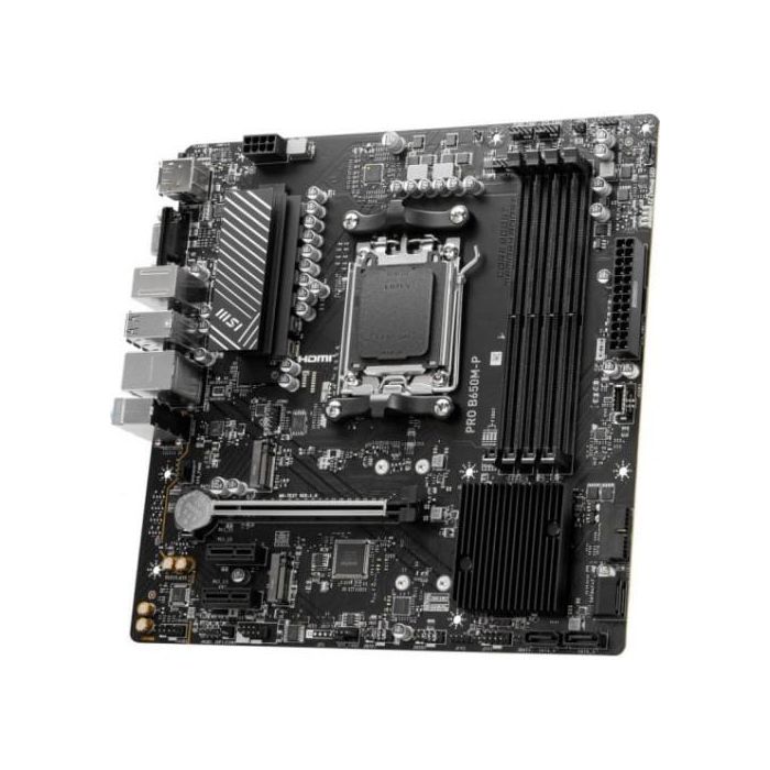 MSI 911-7E27-001 PRO B650M-P Placa Base mATX AMD AM5, Chipset B650, 4x DDR5 192GB, HDMI+DP+VGA, 7x USB 3.2 2