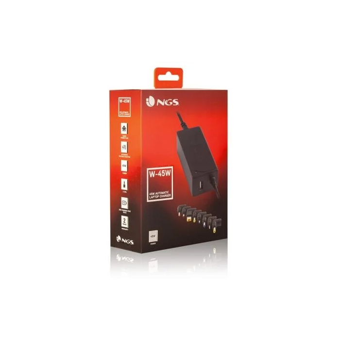NGS Cargador Universal Portátil W-45W 45W con 8 Puntas 2