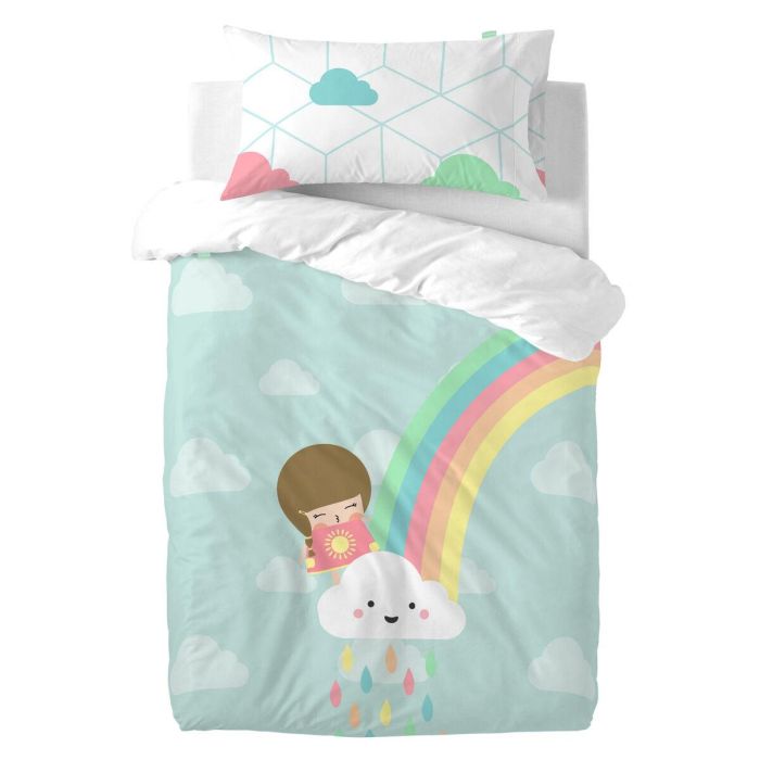 Funda de almohada HappyFriday Happynois Rainbow Multicolor 50 x 75 cm 1