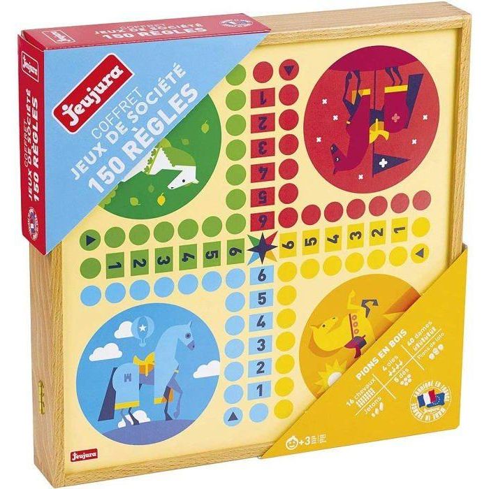 JEUJURA Classic Games Box - 150 reglas - Peones de madera 2 JEUJURA Classic Games Box - 150 reglas - Peones de madera 2