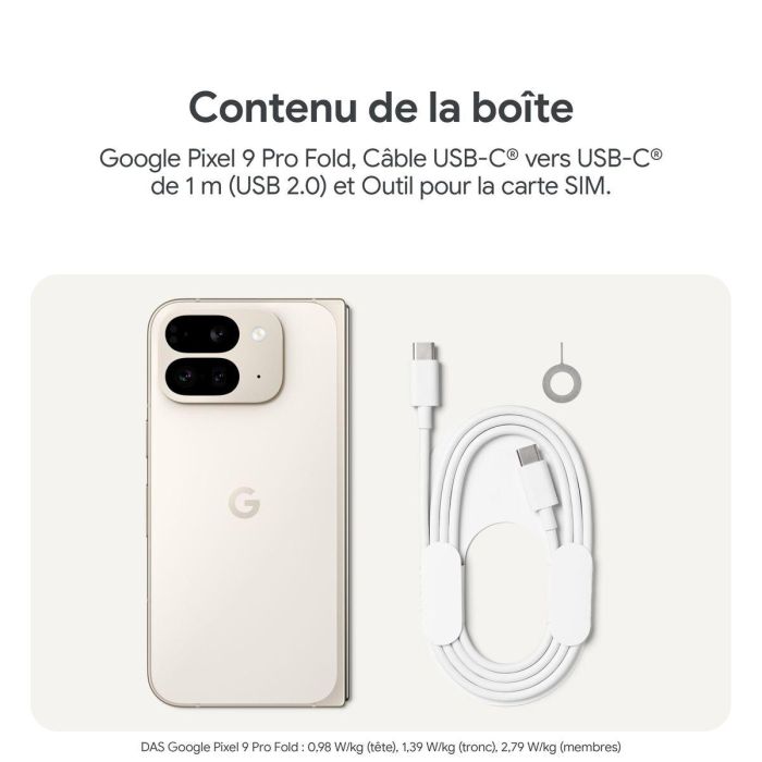 Smartphone Google Pixel 9 Pro Fold 8" Octa Core 16 GB RAM 256 GB Beige