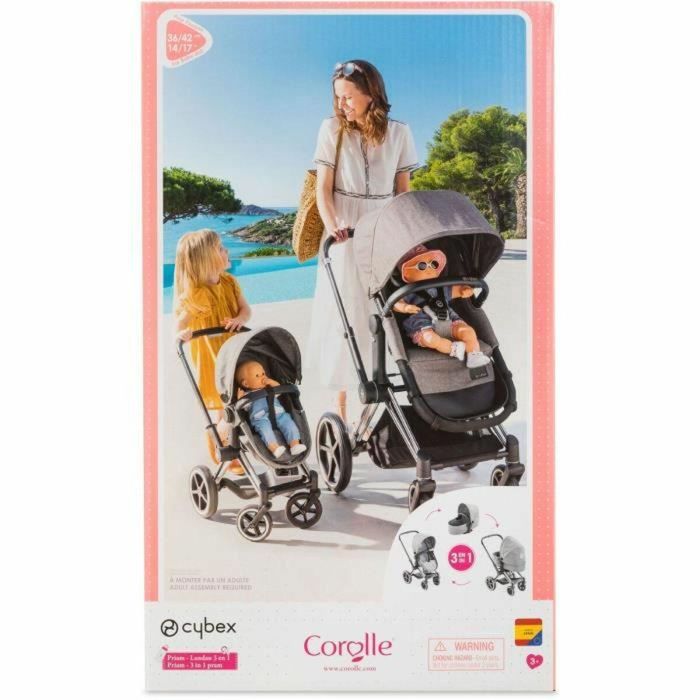 Corolle Cochecito Priam Cybex Combo 3 en 1 para Muñecos de 36-42 cm con Cesta a partir de 3 Años 13