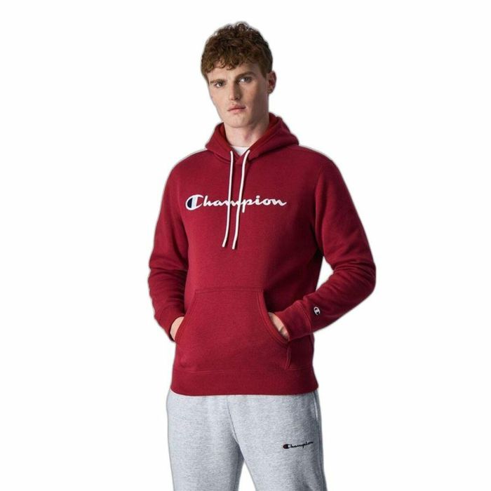 Sudadera con Capucha Hombre Champion Legacy Rojo Oscuro 1 Sudadera con Capucha Hombre Champion Legacy Rojo Oscuro 1