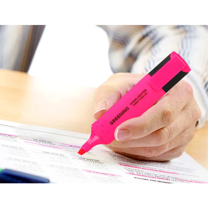 Greening Rotulador fluorescente punta biselada rosa fluor 5