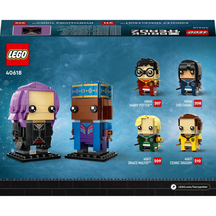LEGO 40618 Harry Potter Kingsley Shacklebolt & Nymphadora Tonks BrickHeadz Juego de Construcción Multicolor 250 Piezas 3