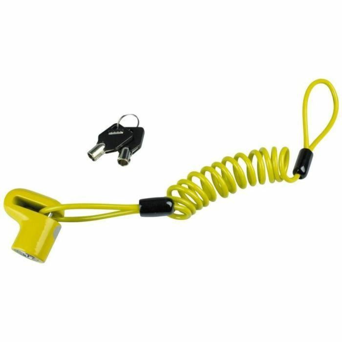 Candado de cable para bicicleta - BURG WACHTER - 520 50 Yellow SB - Cable de acero enfundado 14 mm, 100 cm