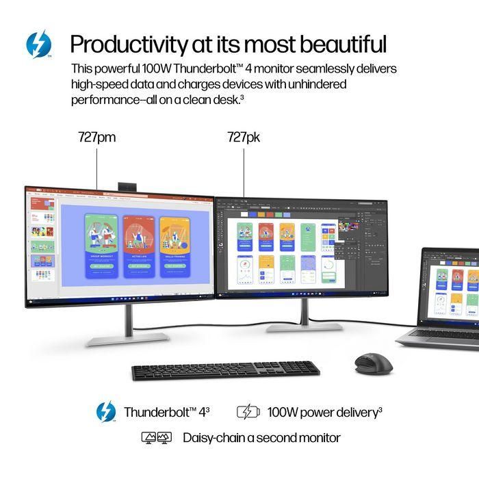 HP Monitor S7 Pro 727pk / 27" / 4K / HDMI-DisplayPort-USB(A)-USB(C) / Regulable Altura 10 HP Monitor S7 Pro 727pk / 27" / 4K / HDMI-DisplayPort-USB(A)-USB(C) / Regulable Altura 10