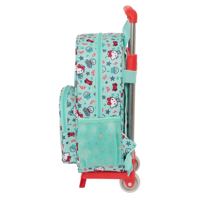 Mochila Escolar con Ruedas Hello Kitty Sea lovers Turquesa 26 x 34 x 11 cm 2 Mochila Escolar con Ruedas Hello Kitty Sea lovers Turquesa 26 x 34 x 11 cm 2