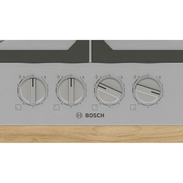 Bosch PCP6A5I90 Placa de Gas Serie 6 4 fuegos Acero Inoxidable 52 x 58,2 x 4,5 cm