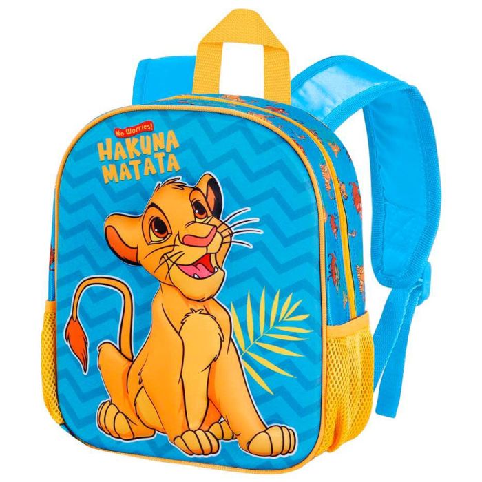 Mochila 3D Pequeña Hakuna Disney El Rey León Azul 1