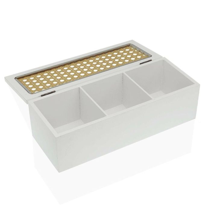 Caja-Joyero Versa Rectangular Blanco (10 x 8 x 26 cm) 2