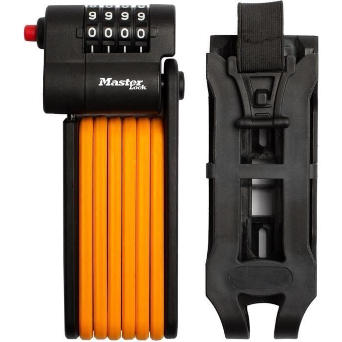 Candado codificado para bicicleta - MASTER LOCK - 8336EURDPRO - Acero endurecido, combinación programable, soporte incluido 2