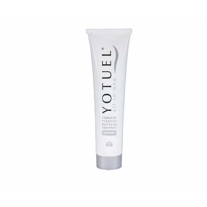 Yotuel ALL IN ONE SNOWMINT Pasta Dentífrica Blanqueadora Remineralizante Anti-Caries de Baja Abrasividad con Peróxido de Carbamida y Flúor 75 ml Yotuel ALL IN ONE SNOWMINT Pasta Dentífrica Blanqueadora Remineralizante Anti-Caries de Baja Abrasividad con Peróxido de Carbamida y Flúor 75 ml