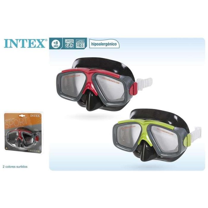Intex Gafa Buceo Surf Rider Silicona para Mayores de 8 Años - Modelos Surtidos ABS/PC/TPE 7