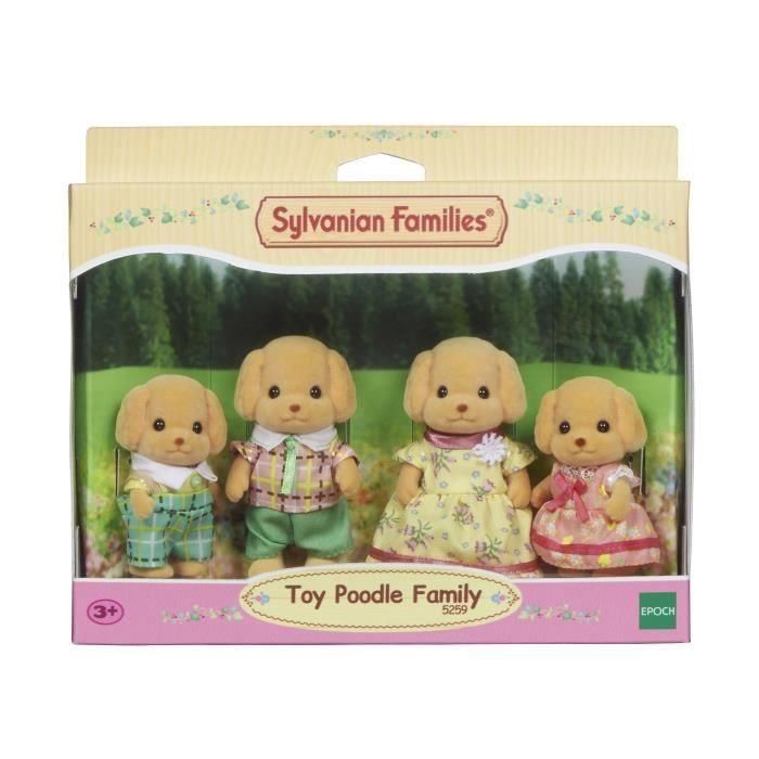 Sylvanian Families 5259 Familia Caniche, Set de 4 Figuras Coleccionables de Animales Muñeco, Juguete Infantil para Niños +3 Años 2