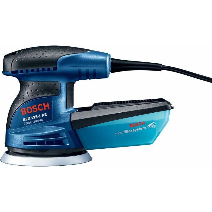 Bosch Professional GEX 125-1 AE Lijadora Excéntrica 125 mm 250W con Velocidad Variable y Caja Microfiltro 6