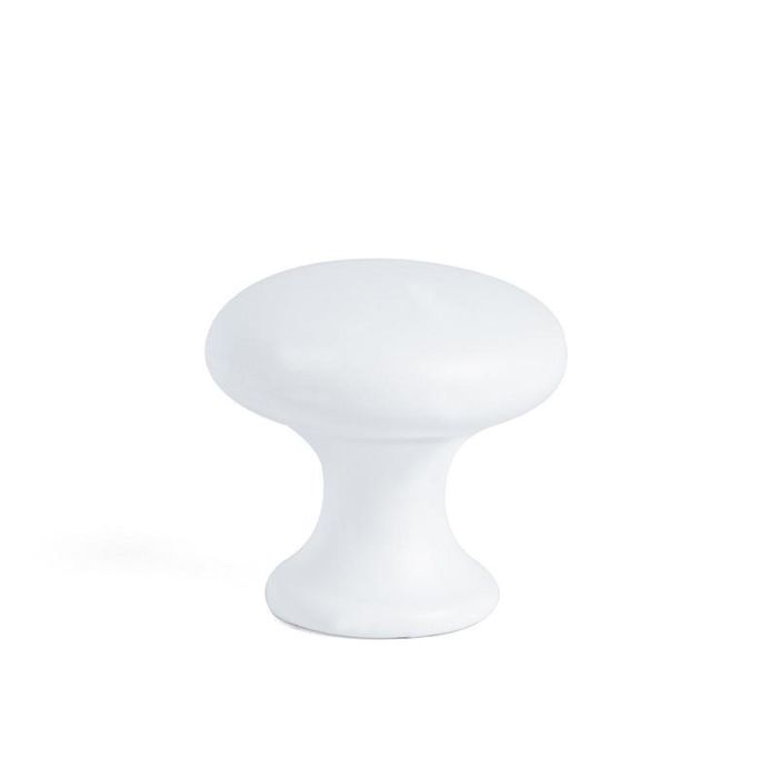 TRENTADUE Pomo Parma de Zamak, Acabado Blanco Mate, Diámetro Ø30 TRENTADUE Pomo Parma de Zamak, Acabado Blanco Mate, Diámetro Ø30