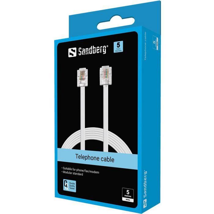Sandberg Telephone RJ11-RJ11 5 m 1 Sandberg Telephone RJ11-RJ11 5 m 1