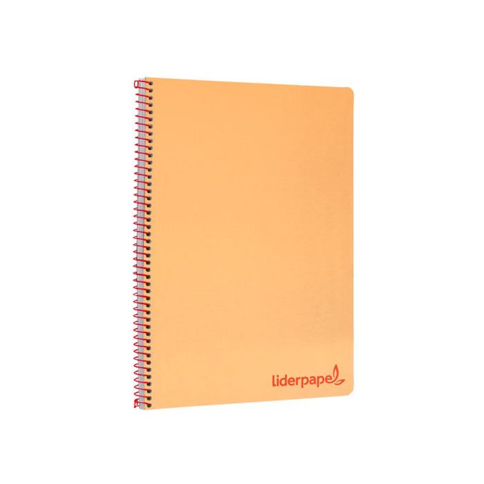 Cuaderno Espiral Liderpapel A4 Wonder Tapa Plastico 80H 90 gr Cuadro 4 mm Con Margen Color Naranja 5 unidades 5