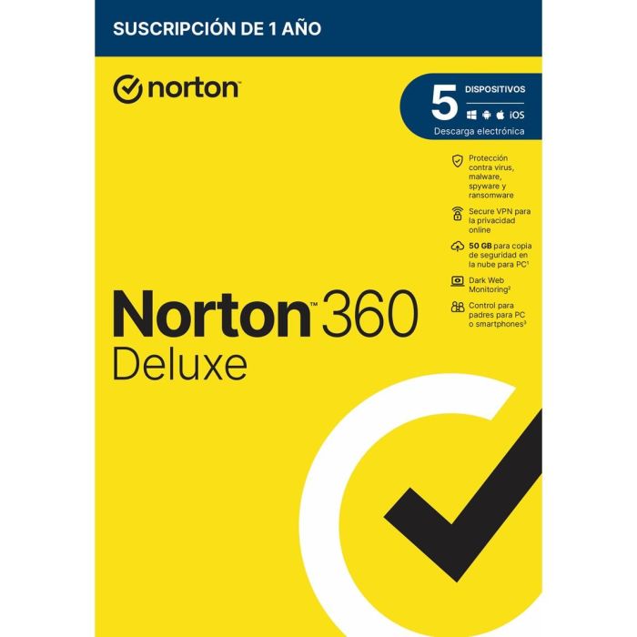 Norton 360 Deluxe - Antivirus con Secure VPN, Dark Web Monitoring y Control Parental - Protección en Tiempo Real 0 Norton 360 Deluxe - Antivirus con Secure VPN, Dark Web Monitoring y Control Parental - Protección en Tiempo Real 0