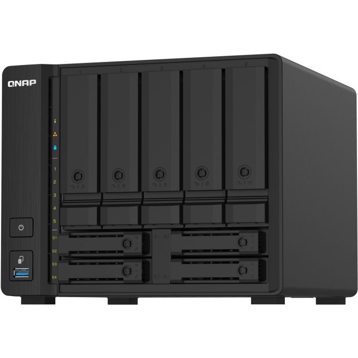 QNAP TS-932PX-4G NAS Torre 9 Bahías 5x 3.5" 4x 2.5" 2x 10GbE SFP+ 2x 2.5GbE LAN 4GB DDR4 5