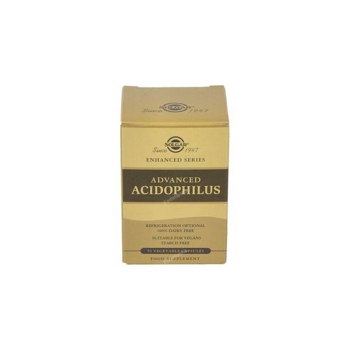 SOLGAR Acidophilus Avanzado, Probiótico Digestivo Vegano, 50 Vegicaps