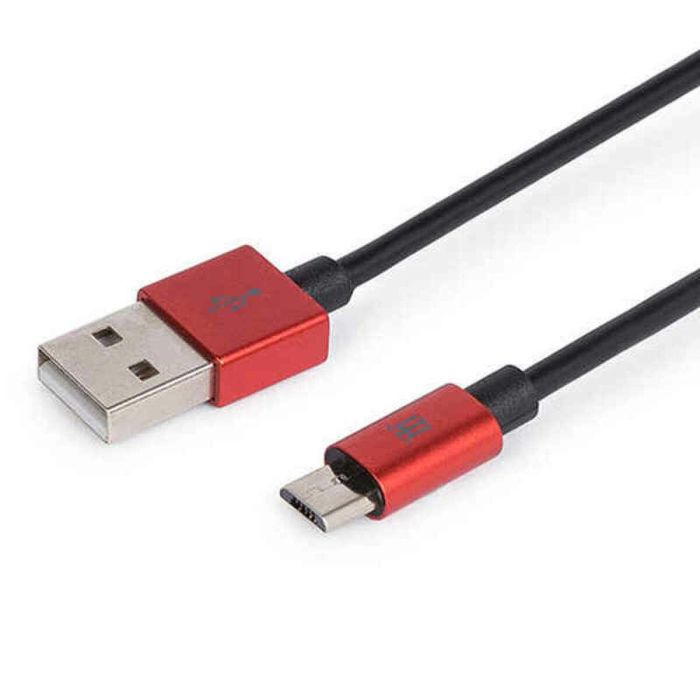 Maillon Technologique MTPMUR241 Cable USB 2.0 A Micro-USB B 1m Rojo Carga Rápida 2.4A Premium
